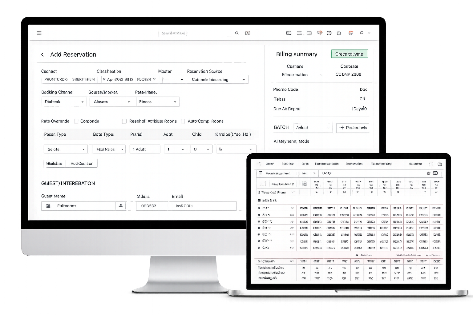 Hotel Channel Manager software interface